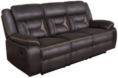 Greer Brown 3 Pc Motion Sofa Set - Ornate Home