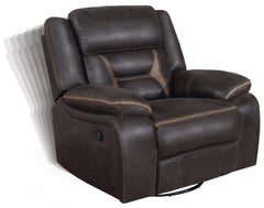 Greer Brown 3 Pc Motion Sofa Set - Ornate Home