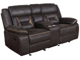Greer Brown Glider Loveseat - Ornate Home
