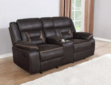 Greer Brown Glider Loveseat - Ornate Home