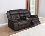 Greer Brown Glider Loveseat - Ornate Home