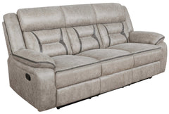 Greer Taupe 2 Pc Motion Sofa Set - Ornate Home