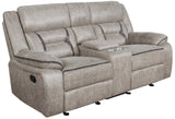Greer Taupe 2 Pc Motion Sofa Set - Ornate Home