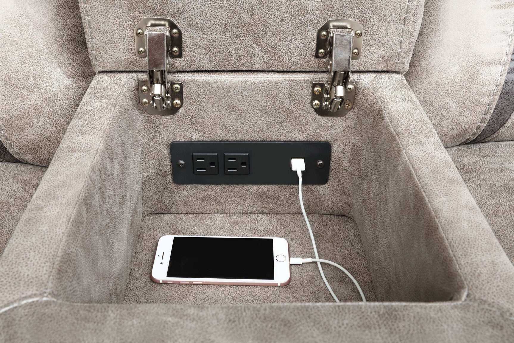 Greer Taupe 3 Pc Motion Sofa Set - Ornate Home