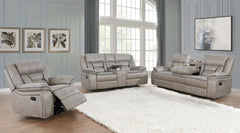 Greer Taupe Glider Loveseat - Ornate Home