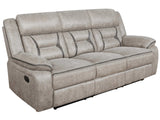 Greer Taupe Motion Sofa - Ornate Home