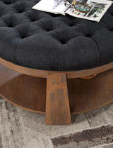 Guis Dark Gray Round Coffee Table - Ornate Home