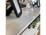 Gustav White & Chrome Bookcase - Ornate Home
