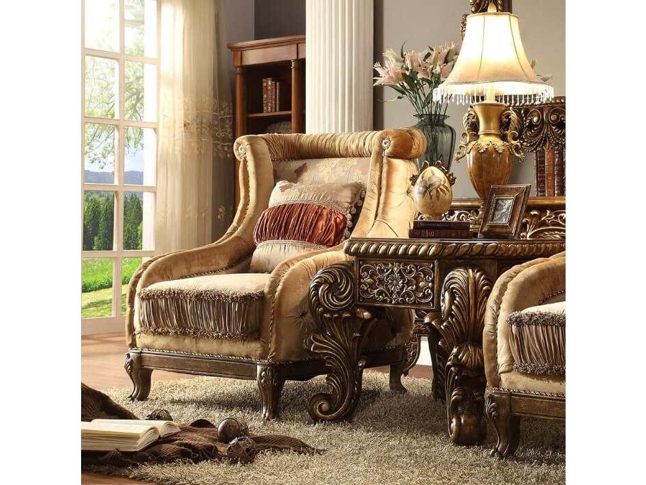 Raelene Beige & Brown Armchair - Ornate Home