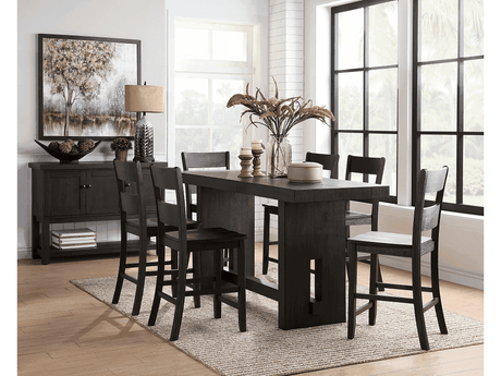 Haddie Distressed Walnut Counter Height Table - Ornate Home