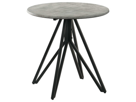Hadi Cement / Gunmetal End Table - Ornate Home