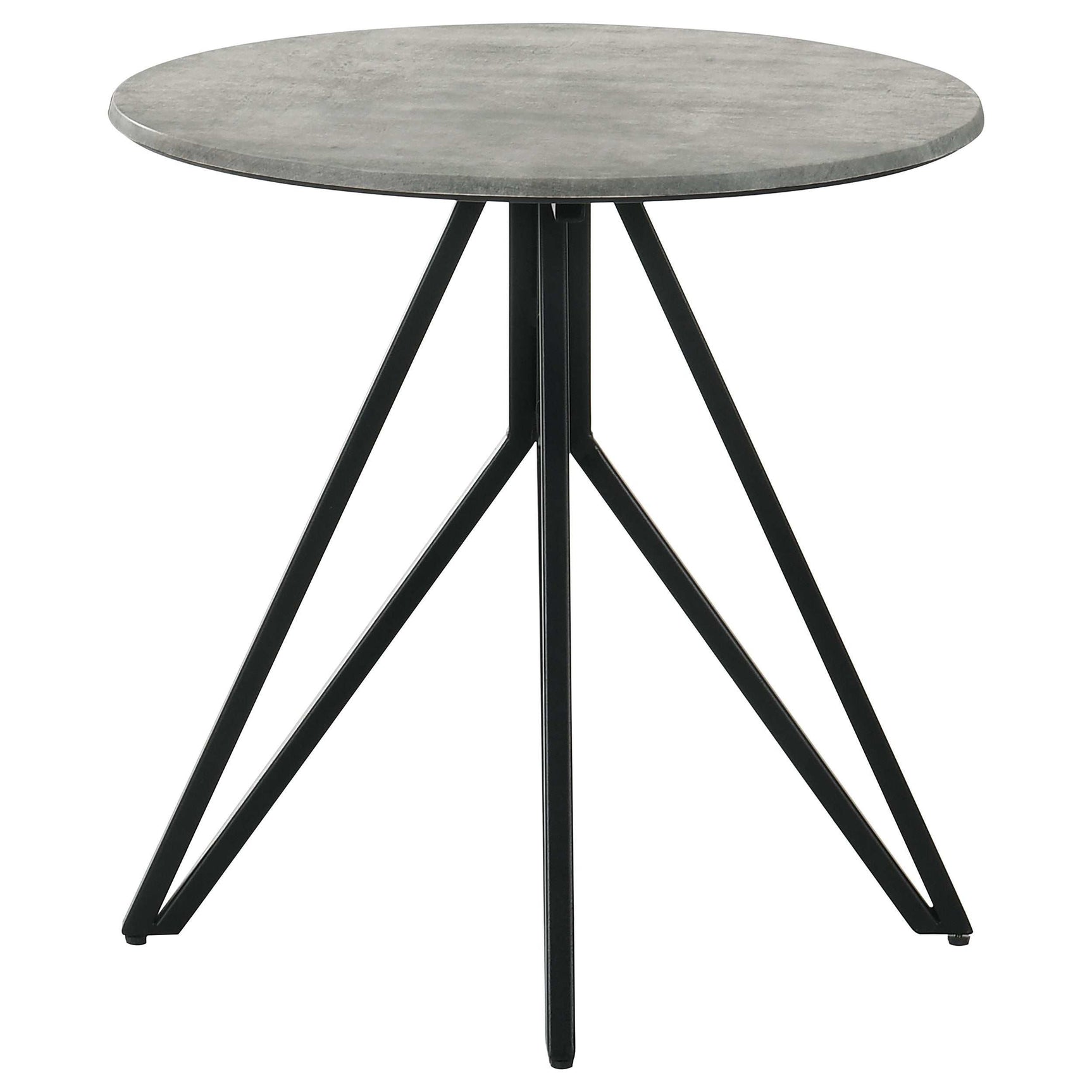 Hadi Cement / Gunmetal End Table - Ornate Home