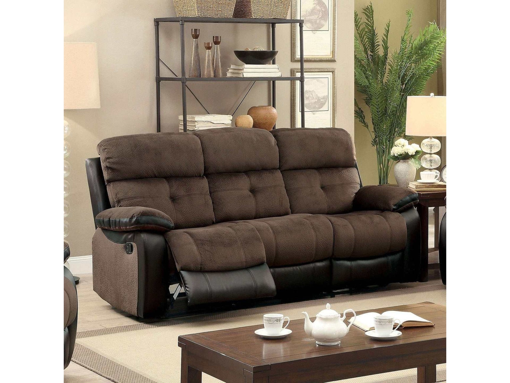 Hadley I Brown & Black Sofa - Ornate Home