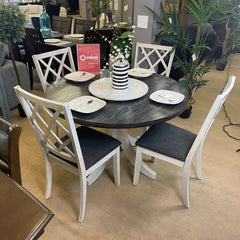 Haleigh Antique White & Gray Side Chair (Set of 2) - Ornate Home