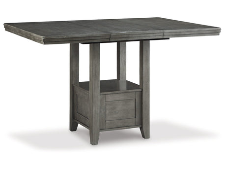 Hallanden Gray Counter Height Dining Table w/ Extension - Ornate Home