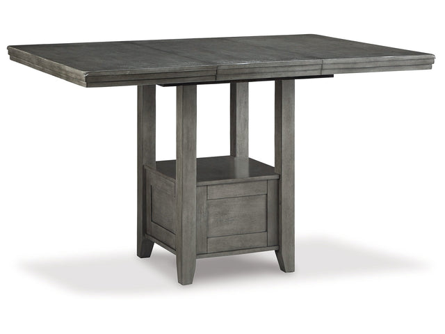 Hallanden Gray Counter Height Dining Table w/ Extension - Ornate Home