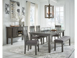 Hallanden Gray Dining Table w/ Extension - Ornate Home