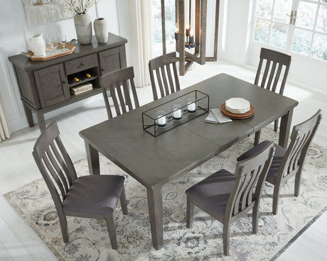 Hallanden Gray Dining Table w/ Extension - Ornate Home