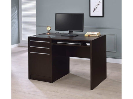 Halston Cappuccino Office Desk (47" x 23") - Ornate Home