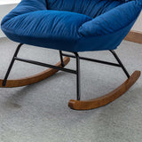 Harmony Plush Velvet Blue Rocking Chair - Ornate Home