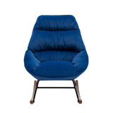 Harmony Plush Velvet Blue Rocking Chair - Ornate Home
