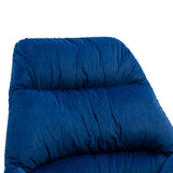 Harmony Plush Velvet Blue Rocking Chair - Ornate Home