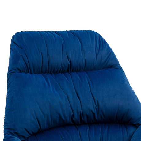 Harmony Plush Velvet Blue Rocking Chair - Ornate Home