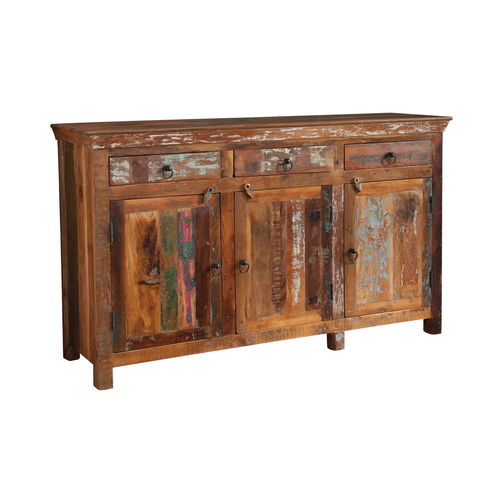 Harper Reclaimed Wood 3Door Accent Cabinet - Ornate Home