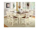 Harrisburg Vintage White/Dark Oak Counter Height Table - Ornate Home