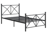 Hart Matte Black Twin Bed - Ornate Home