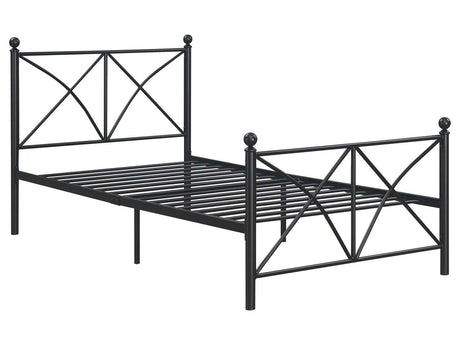 Hart Matte Black Twin Bed - Ornate Home
