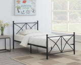 Hart Matte Black Twin Bed - Ornate Home
