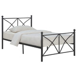 Hart Matte Black Twin Bed - Ornate Home