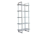 Hartford Chrome Glass Shelf Bookcase - Ornate Home