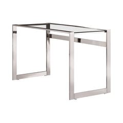 Hartford Chrome Glass Top Writing Desk - Ornate Home