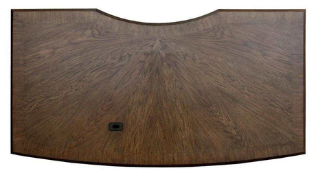 Hartshill Burnished Oak 7-Drawer Executive Desk - Ornate Home