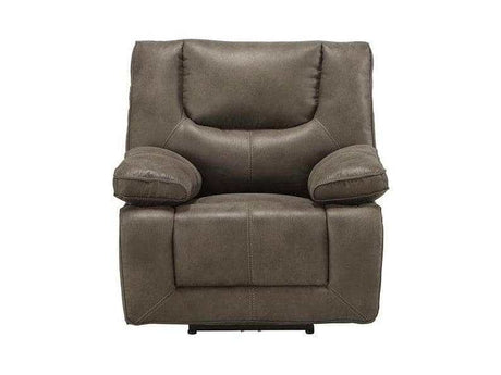 Harumi Power Motion Recliner in Gray LeatherAire - Ornate Home
