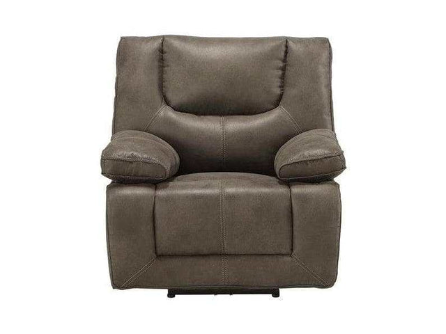Harumi Power Motion Recliner in Gray LeatherAire - Ornate Home