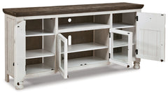 Havalance Two-tone Extra Large TV Stand - Ornate Home