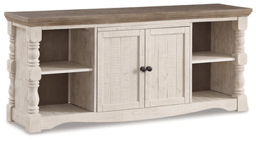 Havalance Weathered Gray & Vintage White 67" TV Stand - Ornate Home