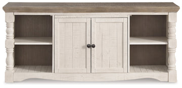 Havalance Weathered Gray & Vintage White 67" TV Stand - Ornate Home