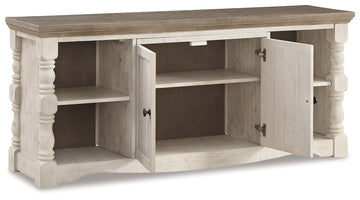 Havalance Weathered Gray & Vintage White 67" TV Stand - Ornate Home