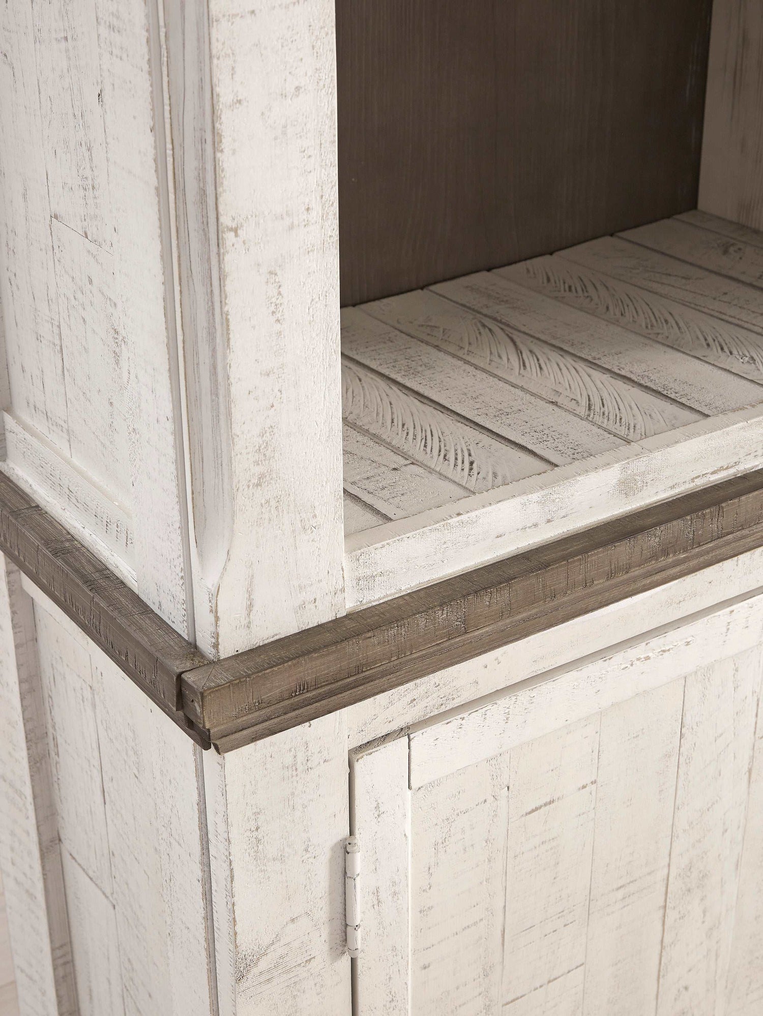 Havalance Weathered Gray & Vintage White Entertainment Center / 4pc - Ornate Home