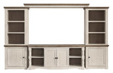 Havalance Weathered Gray & Vintage White Entertainment Center Units - Ornate Home