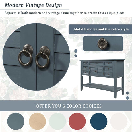 Havasu Modern Console Table Blue - Ornate Home