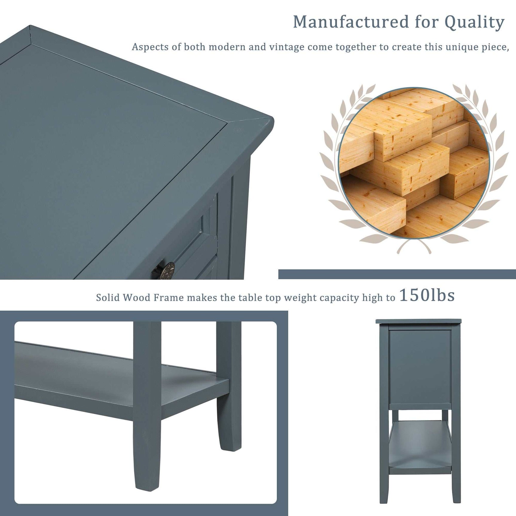 Havasu Modern Console Table Blue - Ornate Home