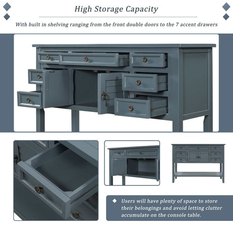 Havasu Modern Console Table Blue - Ornate Home