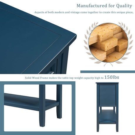 Havasu Modern Console Table Navy Blue - Ornate Home