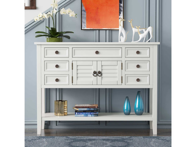 Havasu Modern Console Table White - Ornate Home