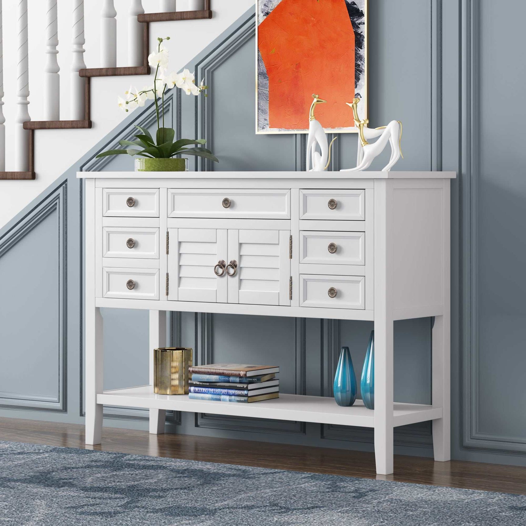 Havasu Modern Console Table White - Ornate Home